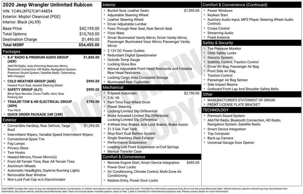 2020 Jeep Wrangler Unlimited Unlimited Rubicon