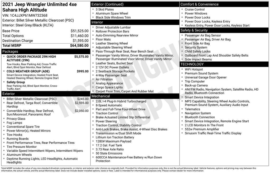 2021 Jeep Wrangler Unlimited Sahara High Altitude 4xe