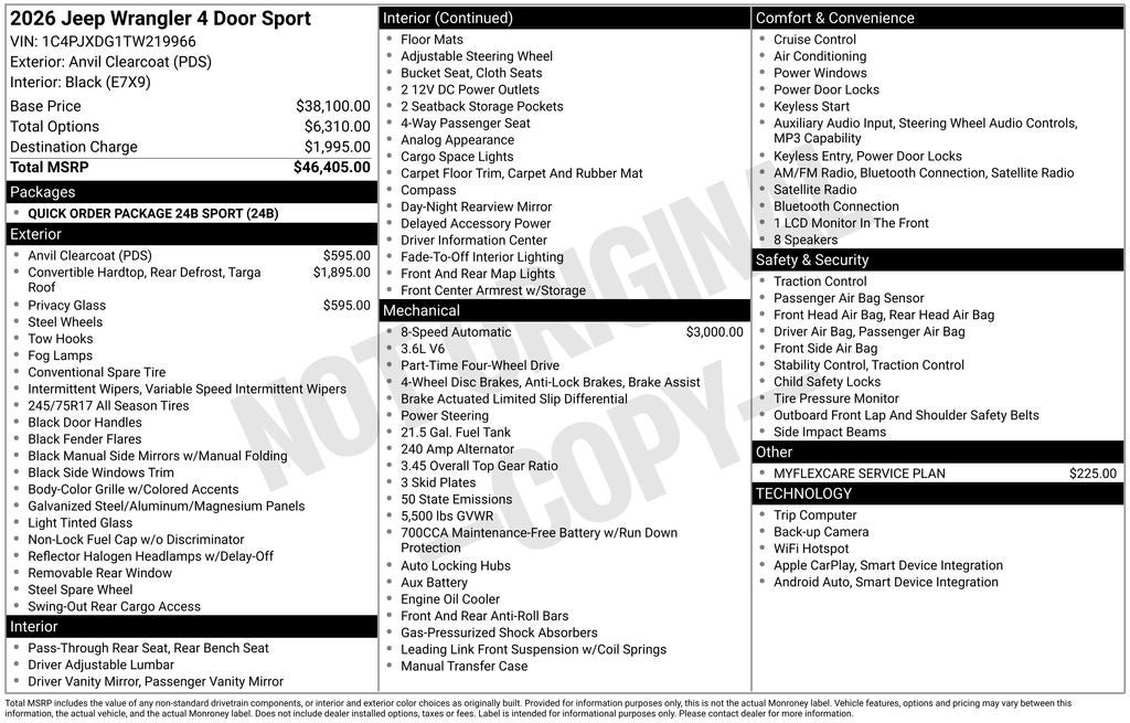 2026 Jeep Wrangler Sport