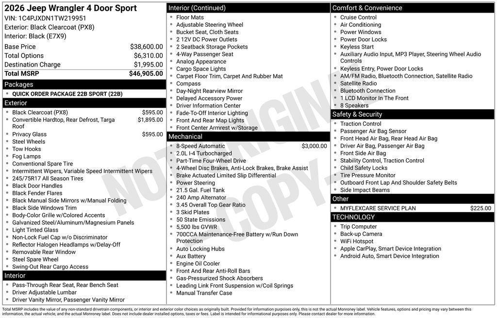 2026 Jeep Wrangler Sport