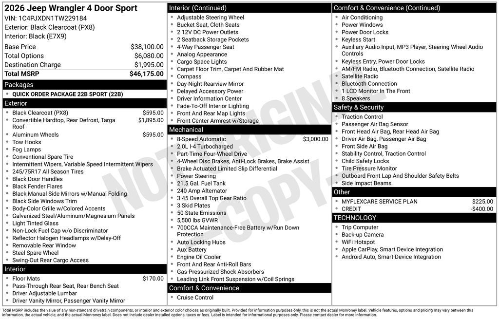 2026 Jeep Wrangler Sport