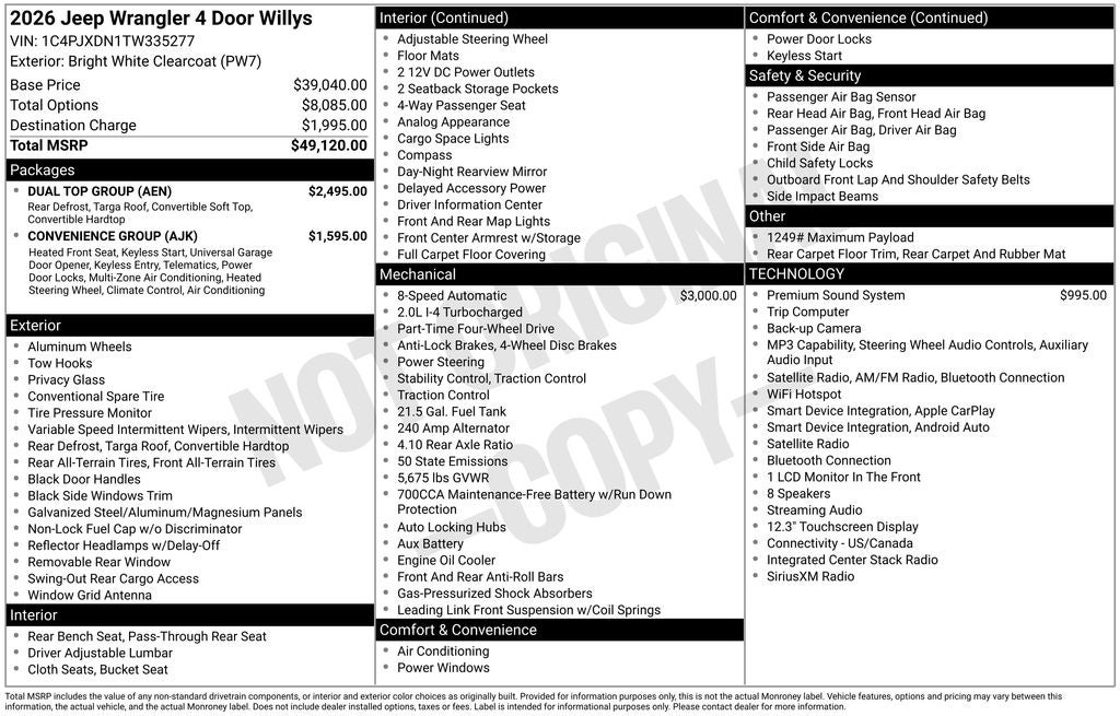 2026 Jeep Wrangler Base