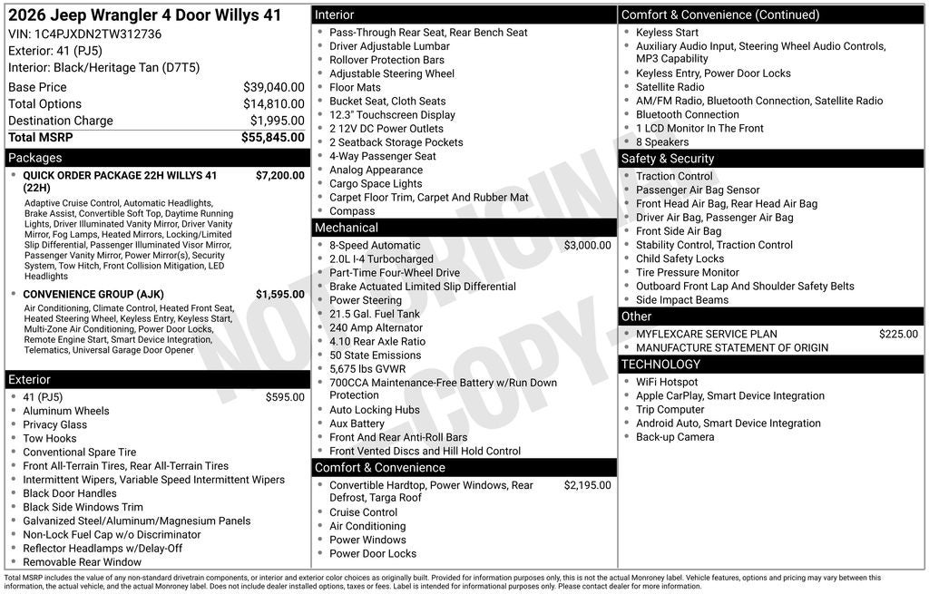 2026 Jeep Wrangler Willys 41