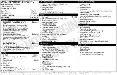 2026 Jeep Wrangler Sport S