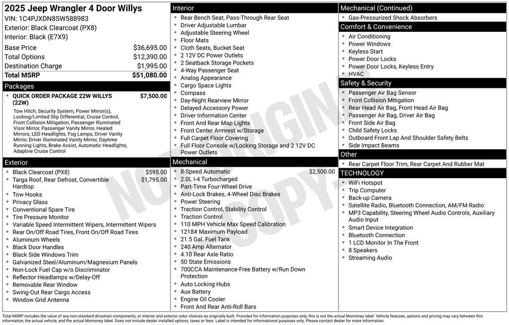 2025 Jeep Wrangler Willys