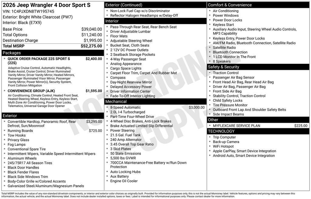 2026 Jeep Wrangler Sport S