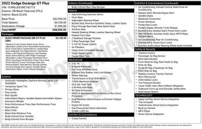 2022 Dodge Durango GT Plus