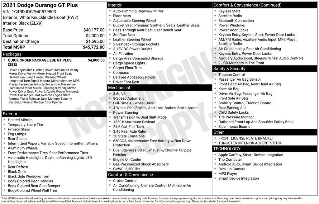 2021 Dodge Durango GT Plus