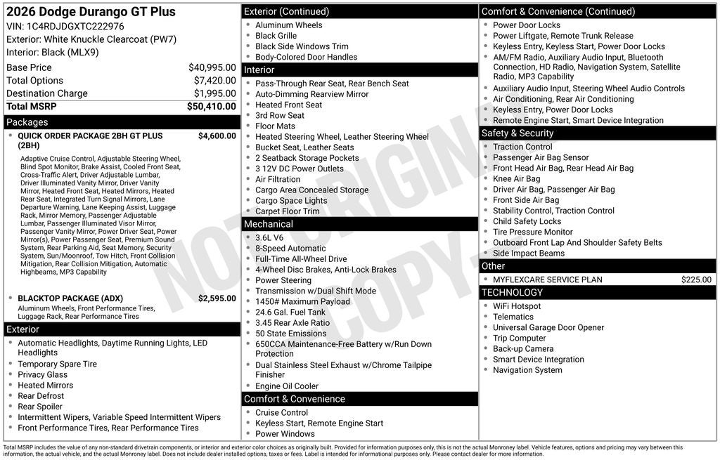 2026 Dodge Durango GT Plus