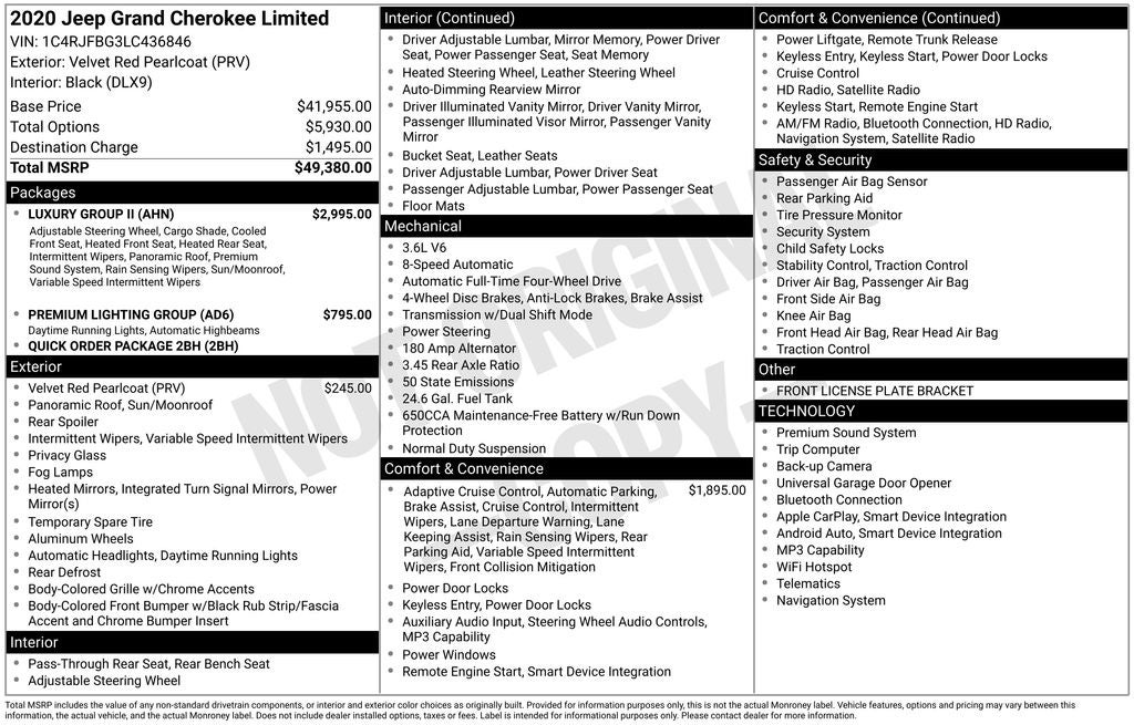 2020 Jeep Grand Cherokee Limited