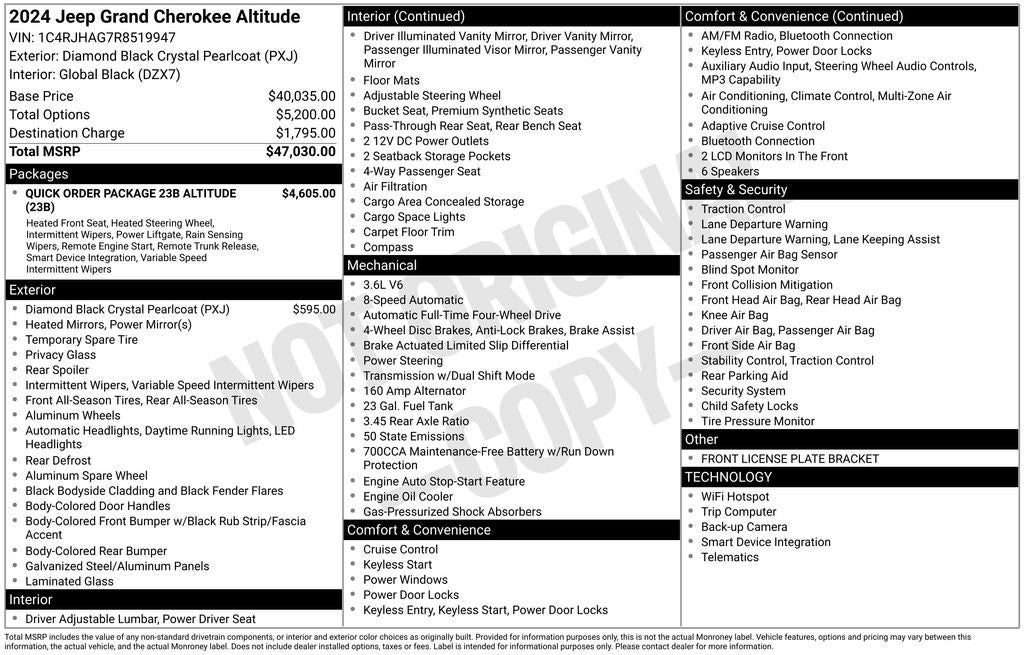 2024 Jeep Grand Cherokee Altitude 4x4
