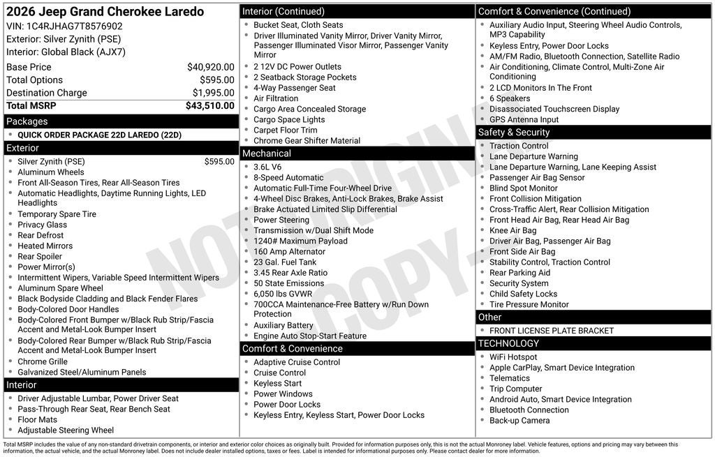 2026 Jeep Grand Cherokee Laredo