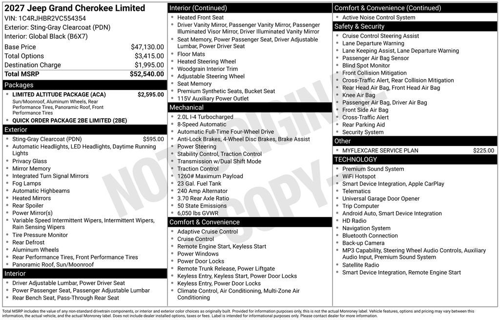 2027 Jeep Grand Cherokee Limited