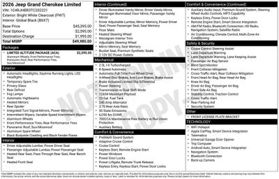 2026 Jeep Grand Cherokee Limited