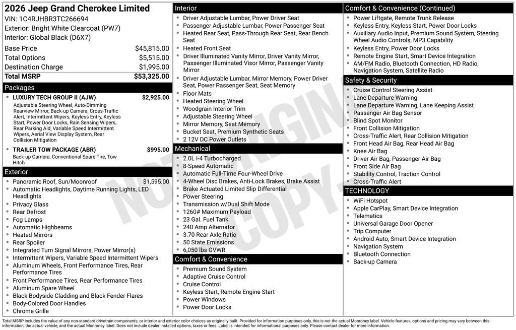 2026 Jeep Grand Cherokee Limited