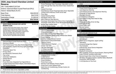 2026 Jeep Grand Cherokee Limited Reserve
