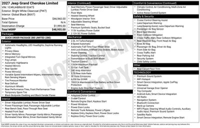 2027 Jeep Grand Cherokee Limited