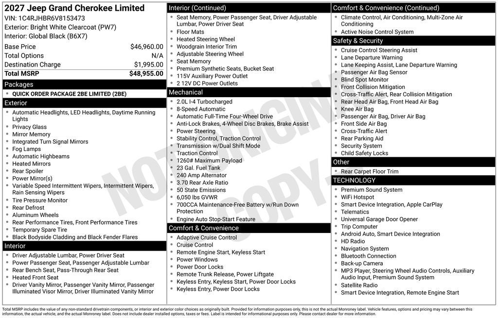 2027 Jeep Grand Cherokee Limited