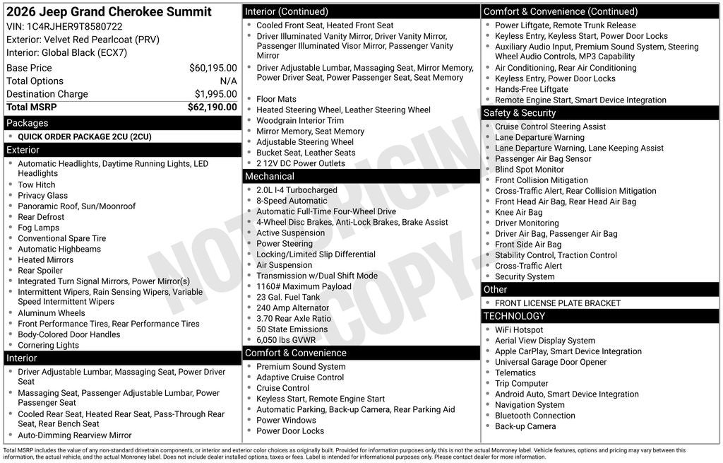 2026 Jeep Grand Cherokee Summit