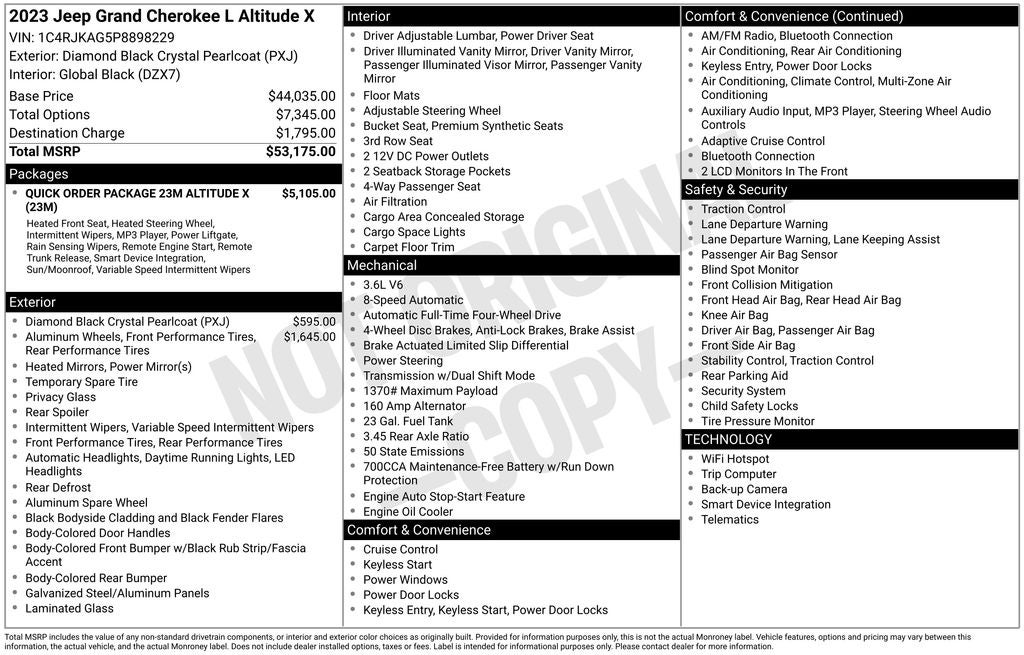 2023 Jeep Grand Cherokee L Altitude X