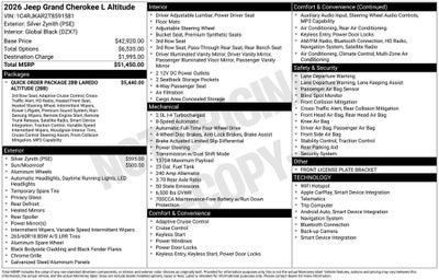 2026 Jeep Grand Cherokee L Laredo Altitude