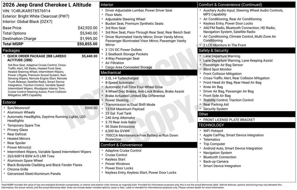 2026 Jeep Grand Cherokee L Laredo