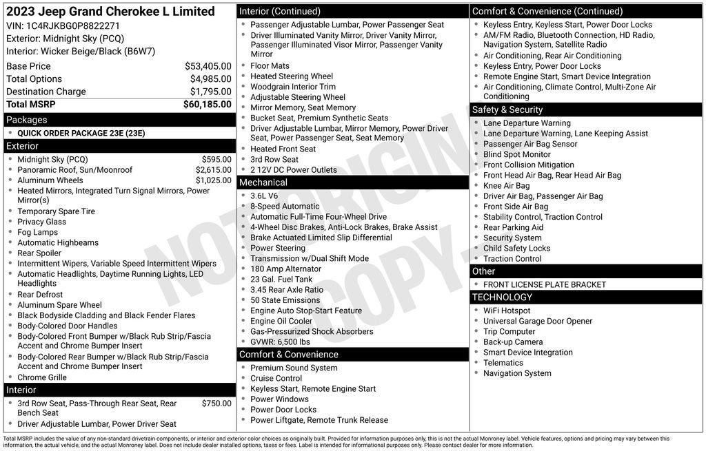 2023 Jeep Grand Cherokee L Limited 4x4
