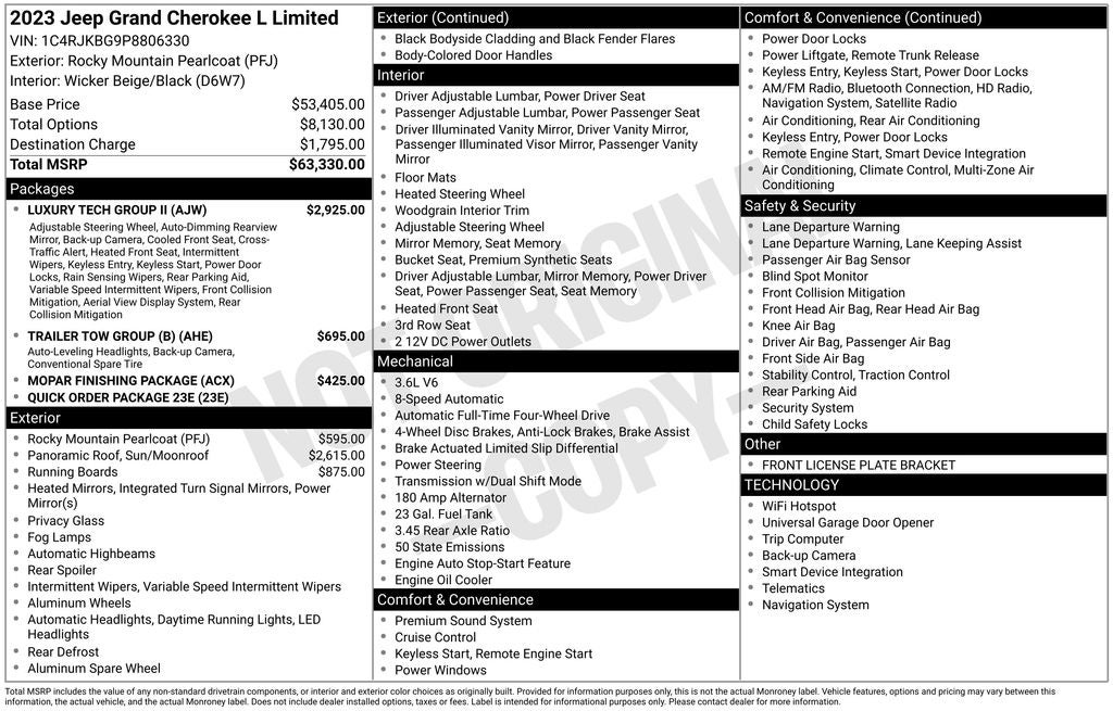 2023 Jeep Grand Cherokee L Limited 4x4