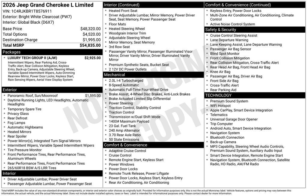 2026 Jeep Grand Cherokee L Limited