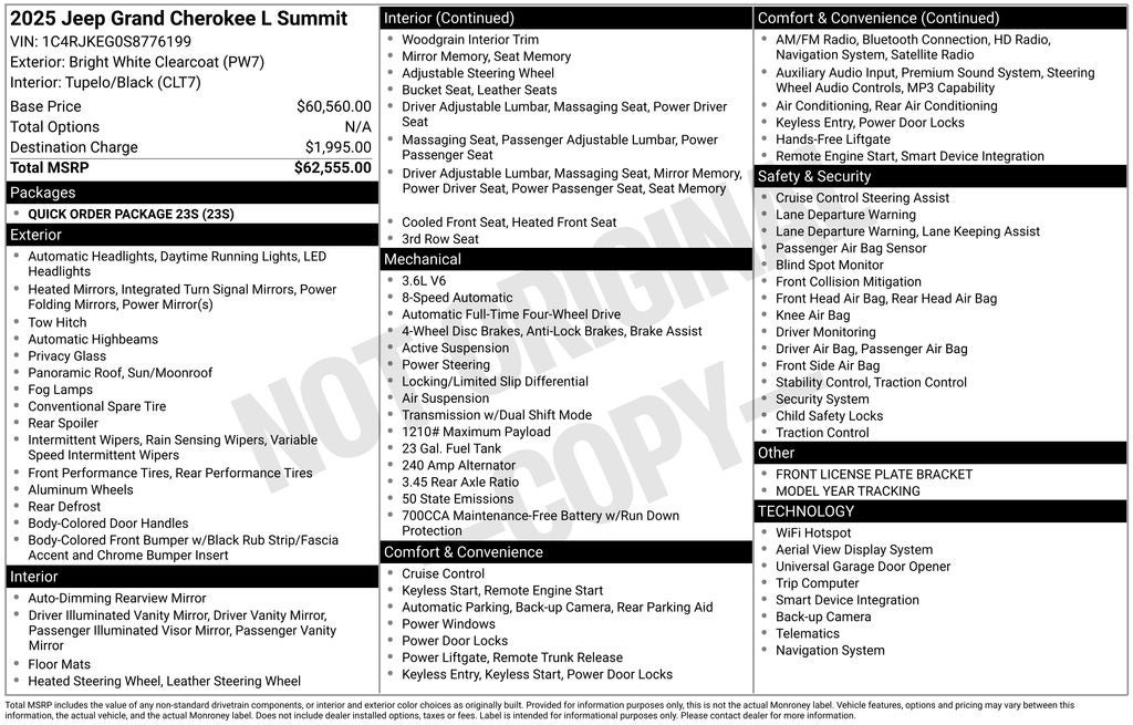 2025 Jeep Grand Cherokee L Summit