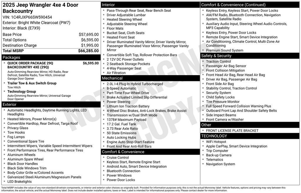2025 Jeep Wrangler 4xe Backcountry