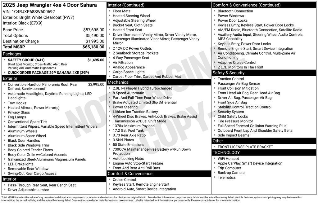 2025 Jeep Wrangler 4xe Sahara