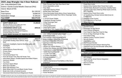2025 Jeep Wrangler 4xe Rubicon