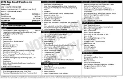 2022 Jeep Grand Cherokee 4xe Overland 4xe