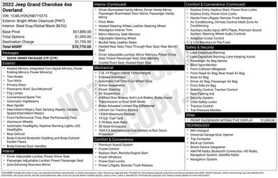 2022 Jeep Grand Cherokee Overland 4xe