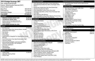 2019 Dodge Durango SRT