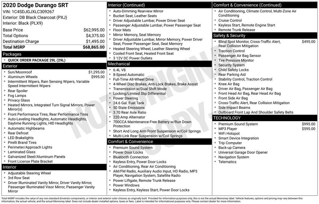 2020 Dodge Durango SRT