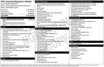 2024 Jeep Grand Wagoneer L Series II Obsidian