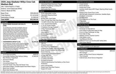 2026 Jeep Gladiator Willys