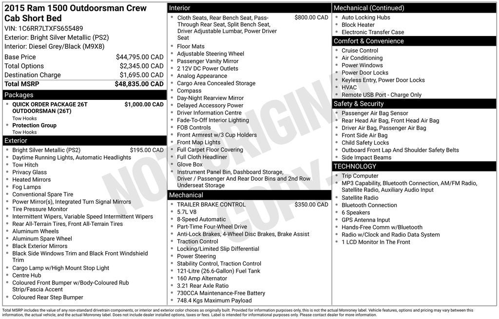 2015 RAM 1500 Base