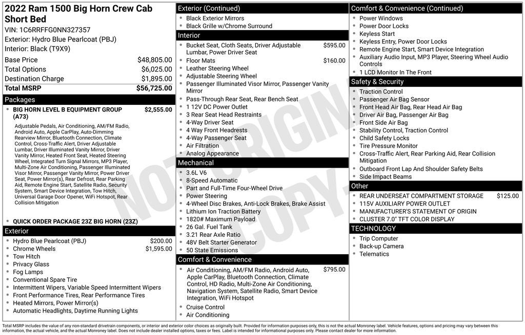 2022 RAM 1500 Big Horn/Lone Star