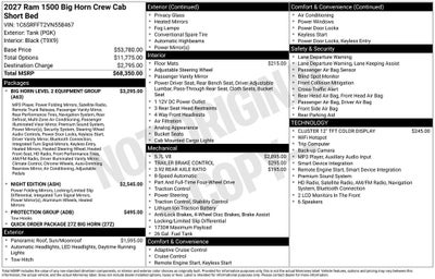 2027 RAM 1500 Big Horn