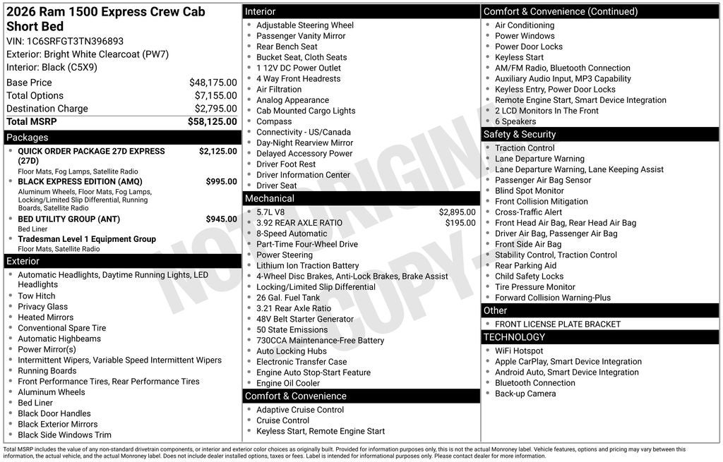 2026 RAM 1500 Express