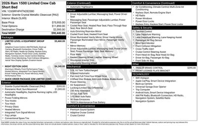 2026 RAM 1500 Limited