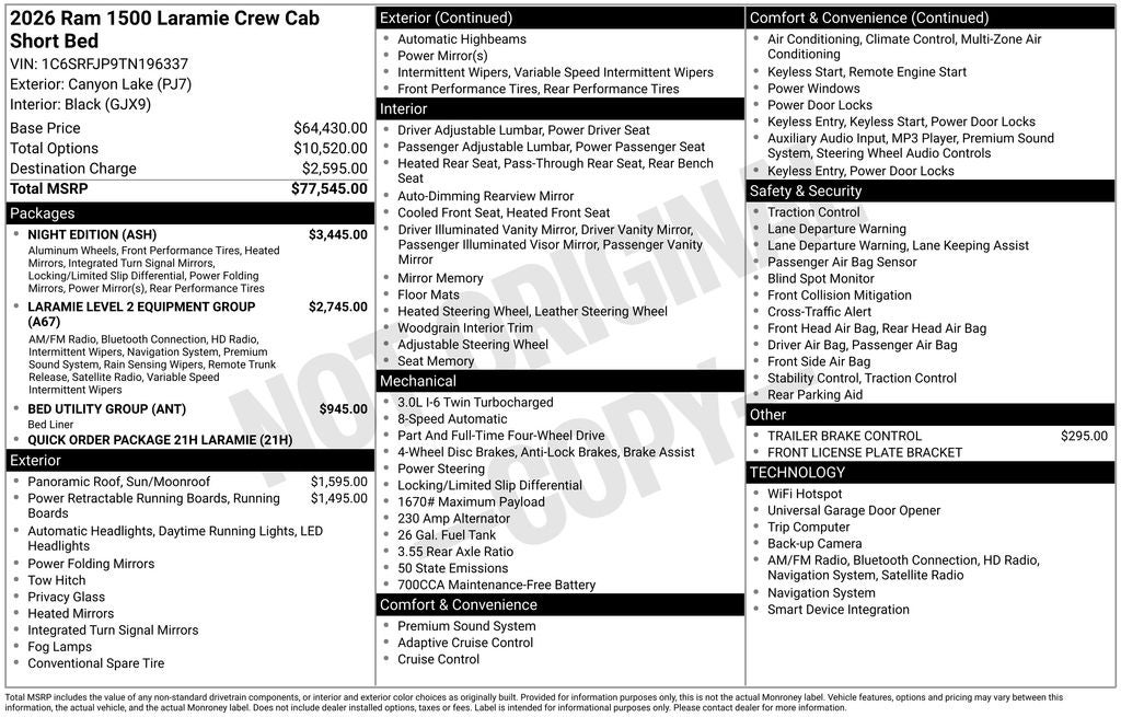 2026 RAM 1500 Laramie