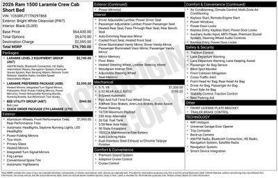 2026 RAM 1500 Laramie