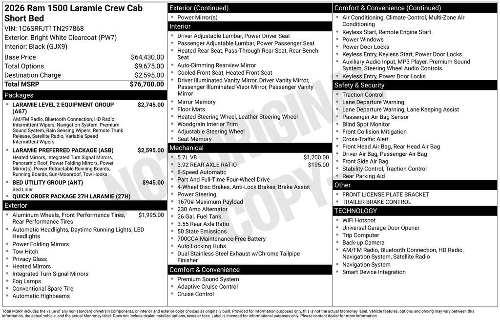 2026 RAM 1500 Laramie