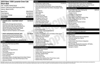 2023 RAM 1500 Laramie Crew Cab 4x4 5'7' Box