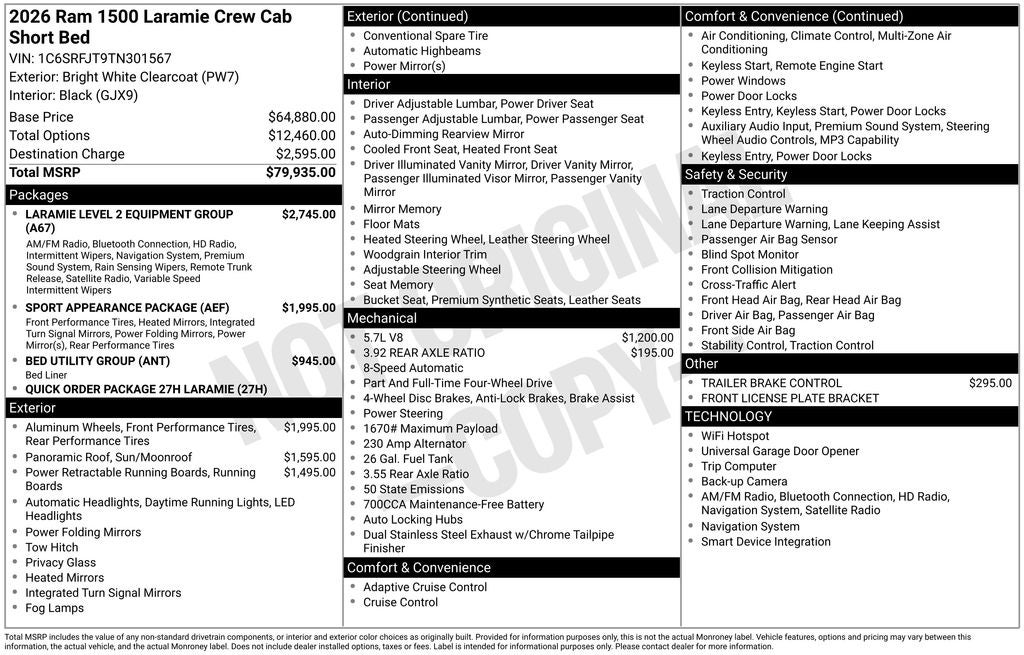 2026 RAM 1500 Laramie