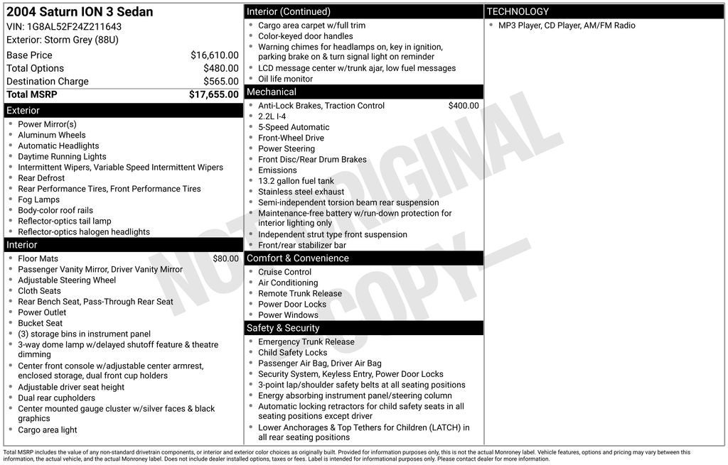 2004 Saturn ION ION 3